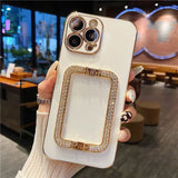 Plating Metal Holder Wrist Bracket Phone Case For iPhone