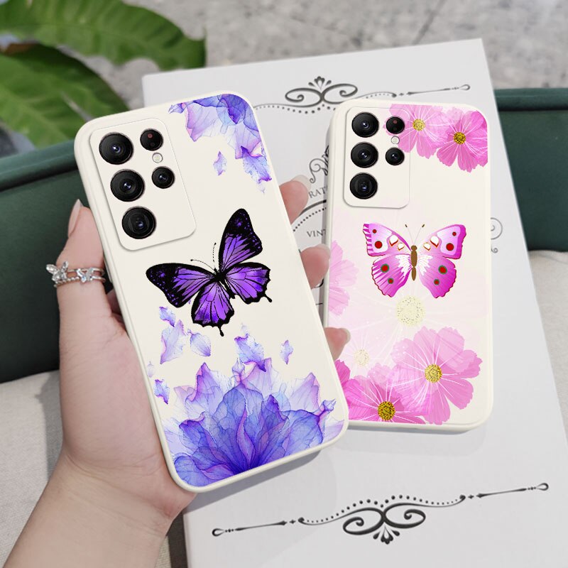 Printed Butterfly Phone Case For Samsung Galaxy