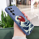 Red Sun Sea Waves Phone Case For Samsung