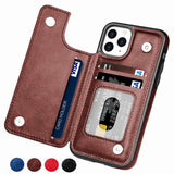 Retro PU Flip Leather Multi Card Holder IPhone Case