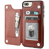 Retro PU Flip Leather Case For iPhone