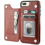 Retro PU Flip Leather Multi Card Holder IPhone Case