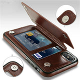 Retro PU Flip Leather Multi Card Holder IPhone Case