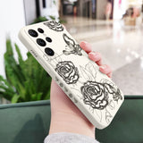 Rose Butterfly Phone Case For Samsung Galaxy