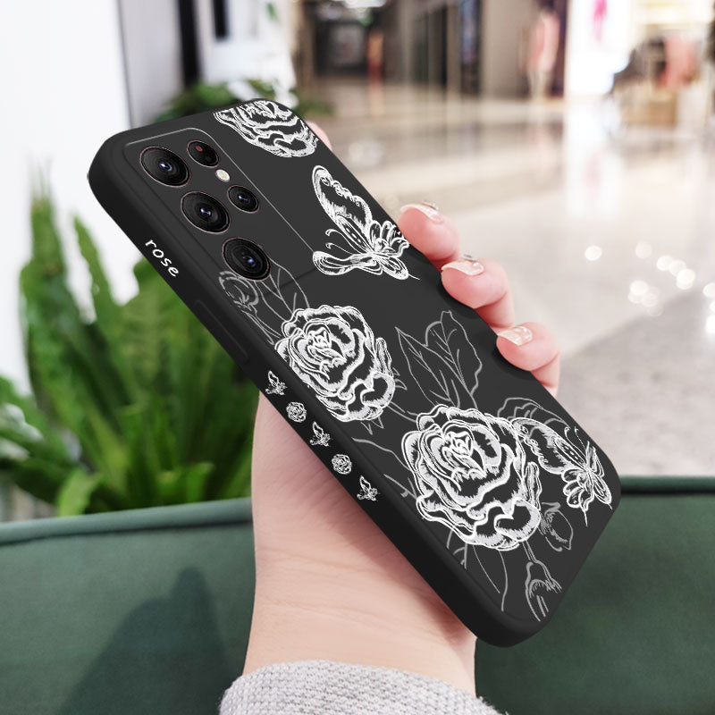 Rose Butterfly Phone Case For Samsung Galaxy