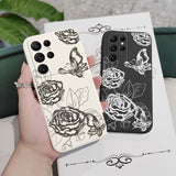 Rose Butterfly Phone Case For Samsung Galaxy