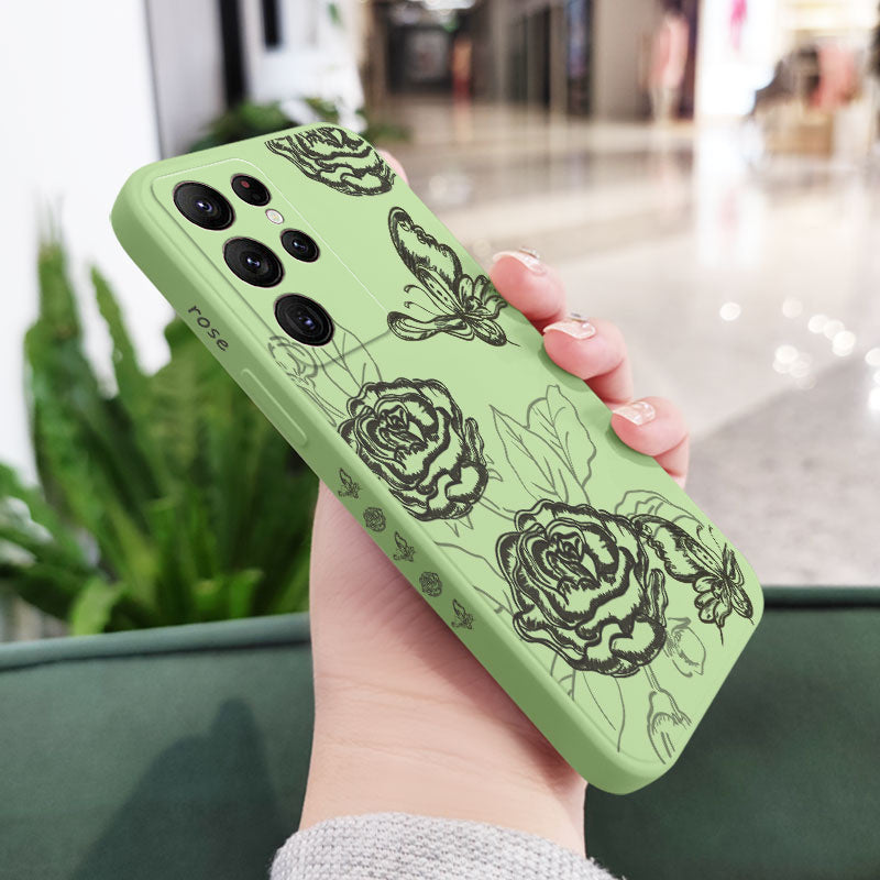 Rose Butterfly Phone Case For Samsung Galaxy