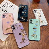 Soft Bracelet Love Heart Phone Case For iPhone