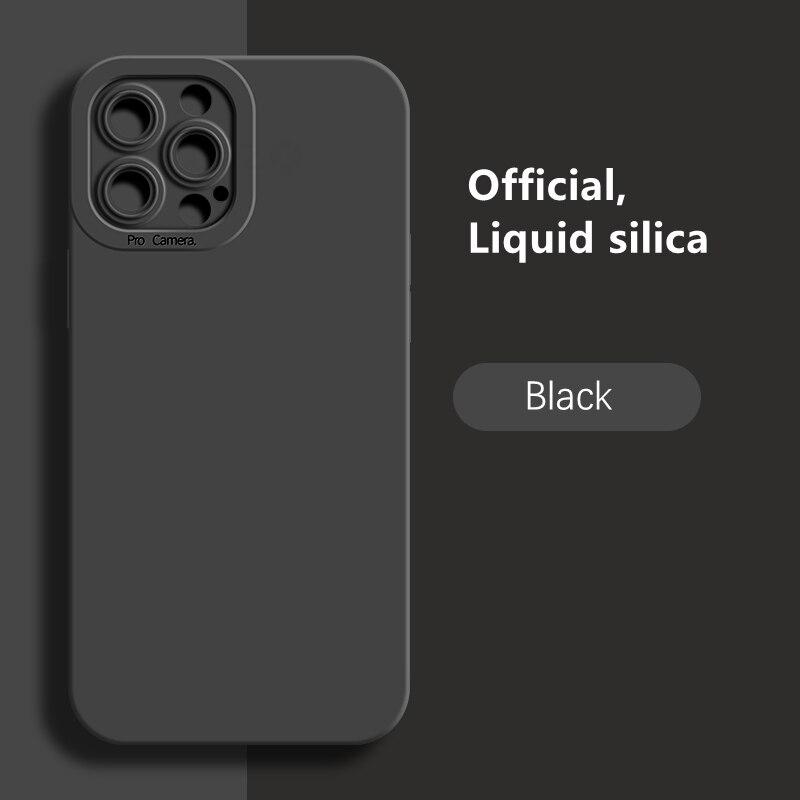 Soft Silicone Solid Color Case For iPhone