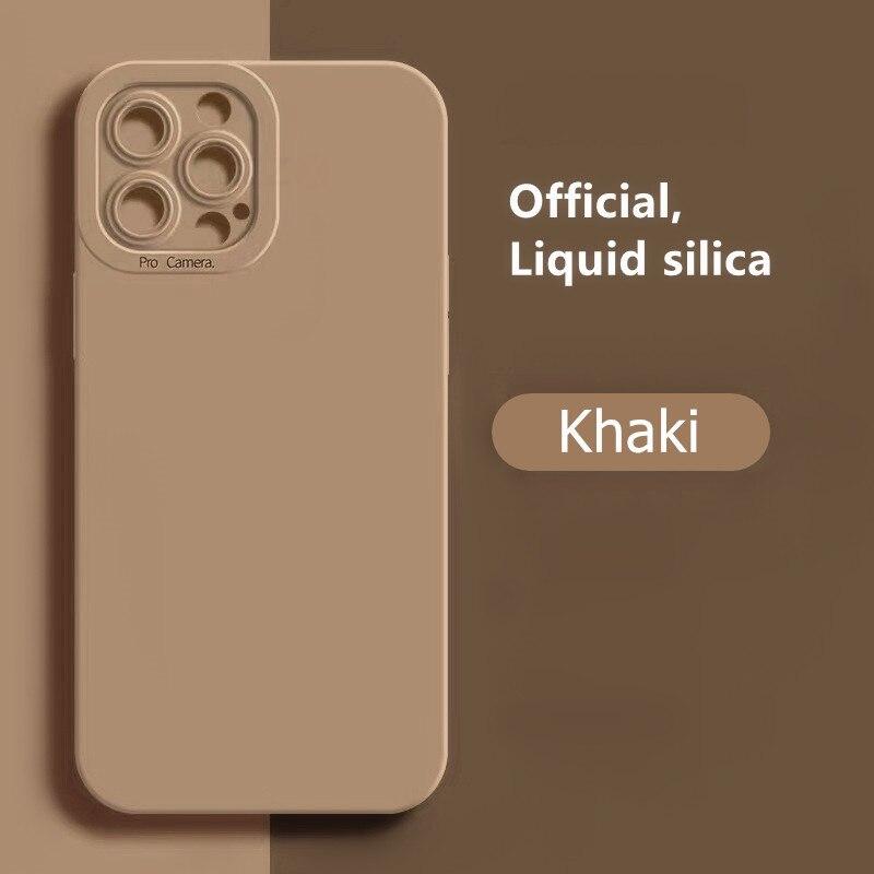 Soft Silicone Solid Color Case For iPhone