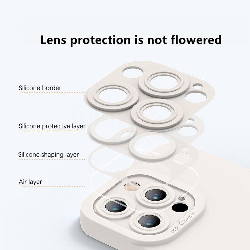 Soft Silicone Solid Color Case For iPhone