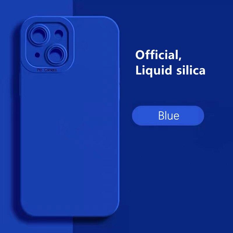 Soft Silicone Solid Color Case For iPhone
