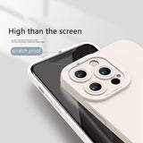 Soft Silicone Solid Color Case For iPhone