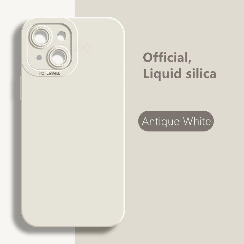 Soft Silicone Solid Color Case For iPhone
