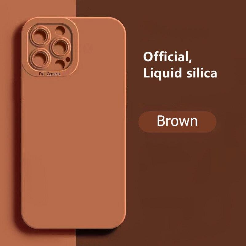 Soft Silicone Solid Color Case For iPhone