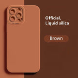 Soft Silicone Solid Color Case For iPhone