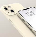 Soft Silicone Solid Color Case For iPhone