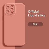Soft Silicone Solid Color Case For iPhone