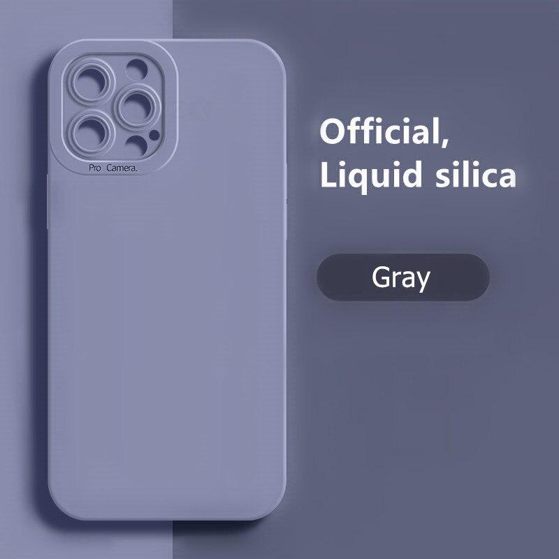 Soft Silicone Solid Color Case For iPhone