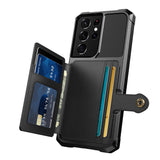 Leather Flip Wallet Photo Holder Case for Samsung