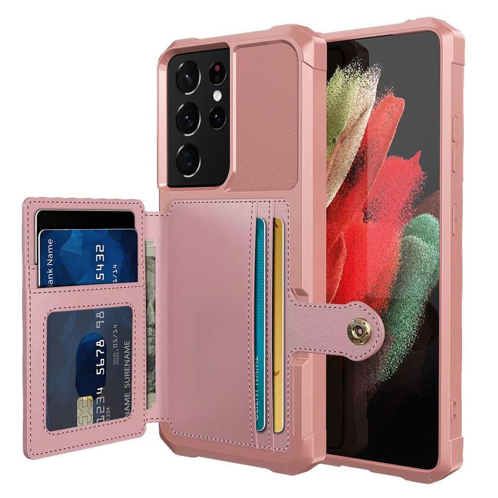 Leather Flip Wallet Photo Holder Case for Samsung