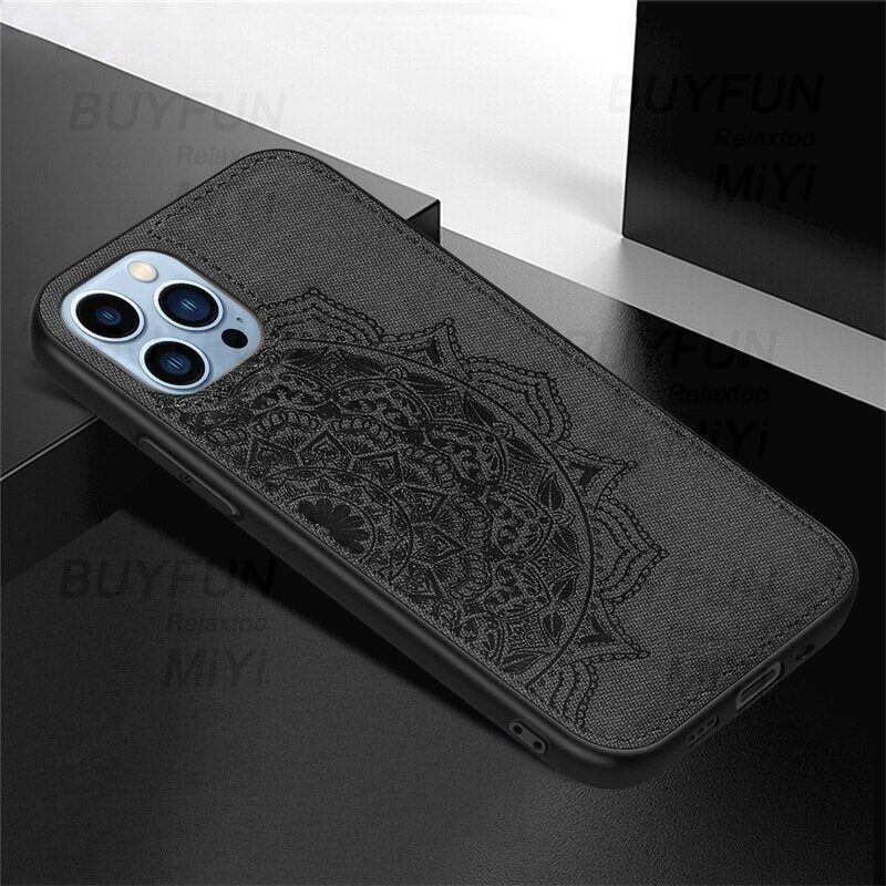 flower pattern classic fabric case for iphone