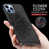 flower pattern classic fabric case for iphone