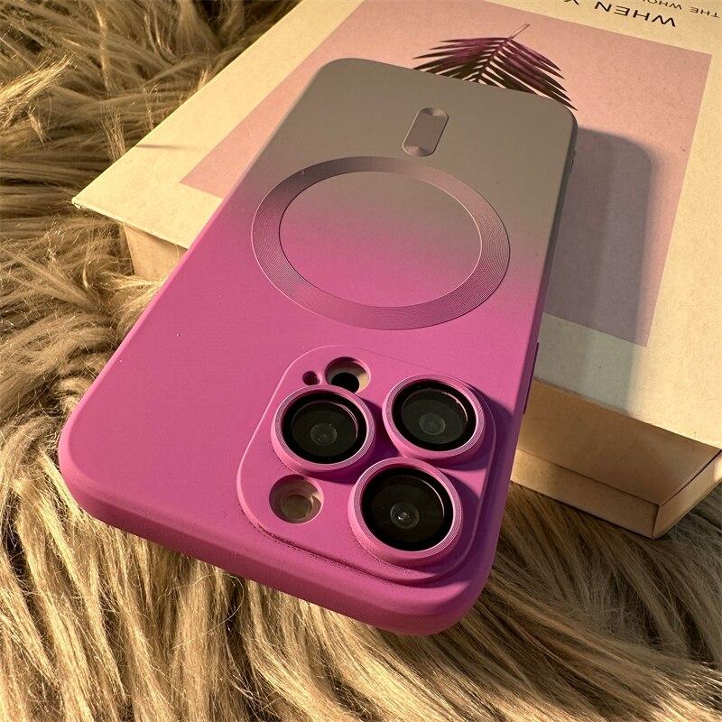 Soft Magnetic Silicone Case For iPhone