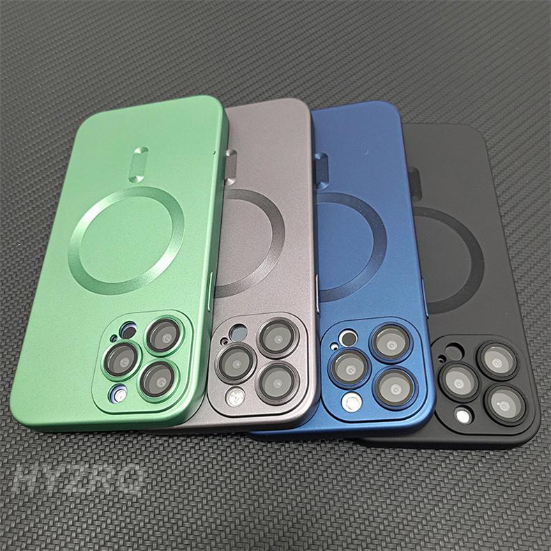 Luxury Magnetic Soft Silicone Case For iPhone