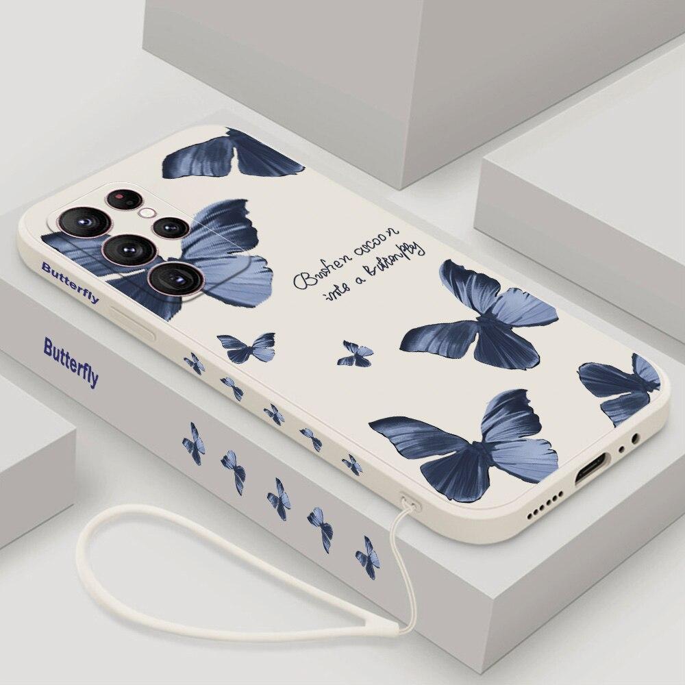 Butterfly Flowers Case For Samsung