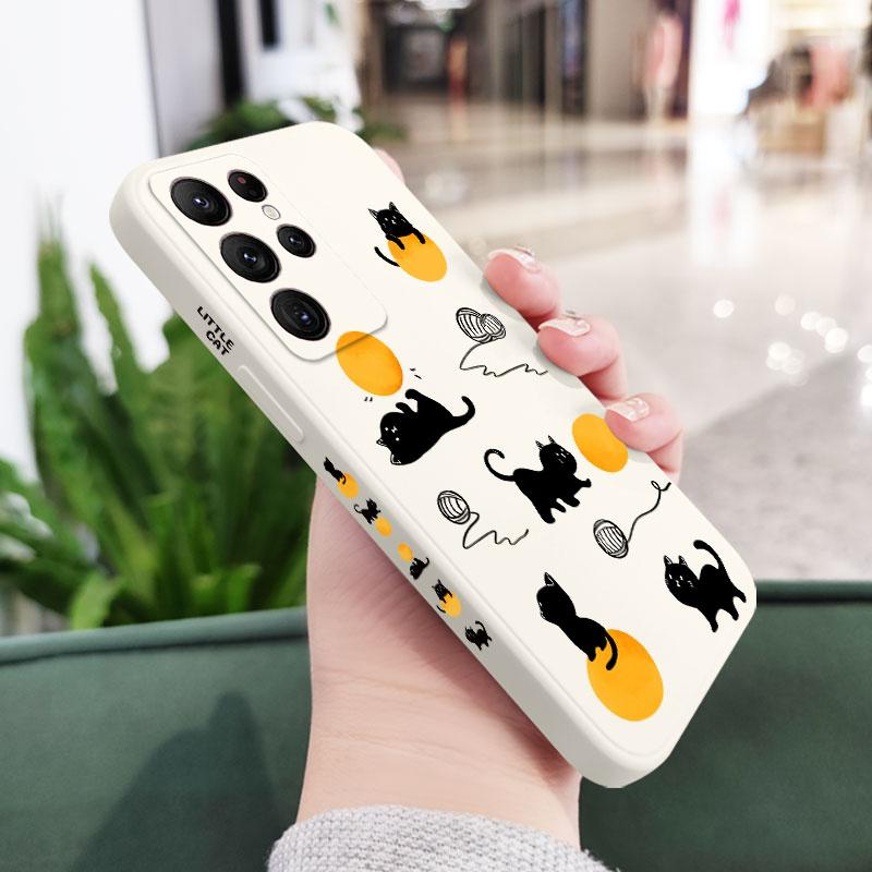 Cat Playing Rope Phone Case For Samsung Galaxy