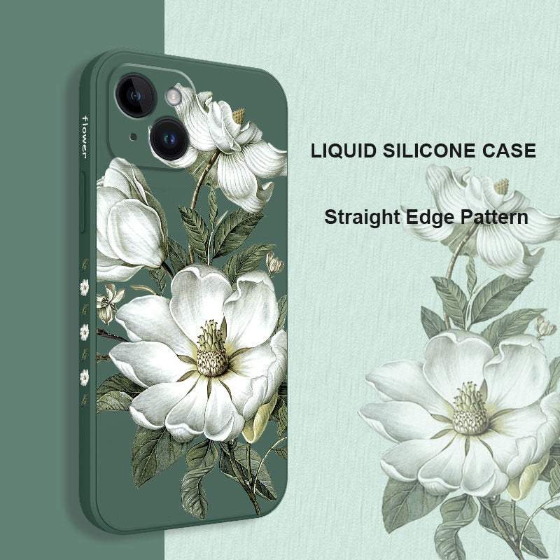 Wild Flowers Silicone Case For iPhone