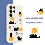 Cat Playing Rope Phone Case For Samsung Galaxy