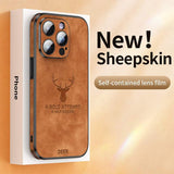 Luxury Lambskin Deer Leather Case For iPhone