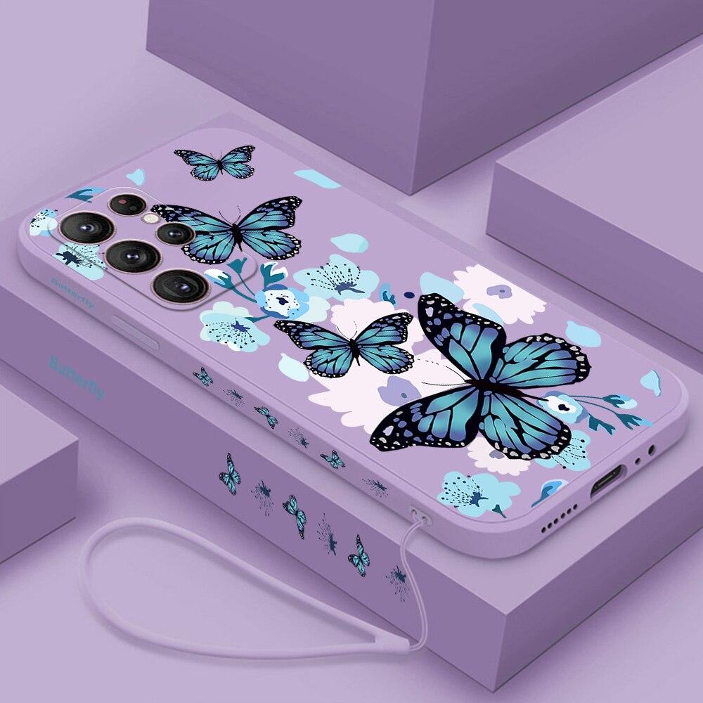 Butterfly Flowers Case For Samsung