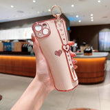 Plating Heart Silicone Soft Case For iPhone