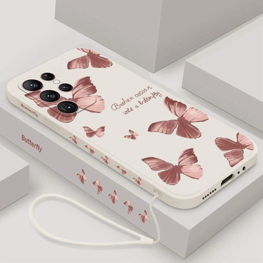 Butterfly Flowers Case For Samsung