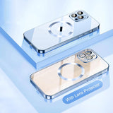 Transparent  Silicone Magnetic Case For iPhone