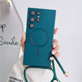 Lanyard Crossbody Necklace Magnetic Charge Case For Samsung