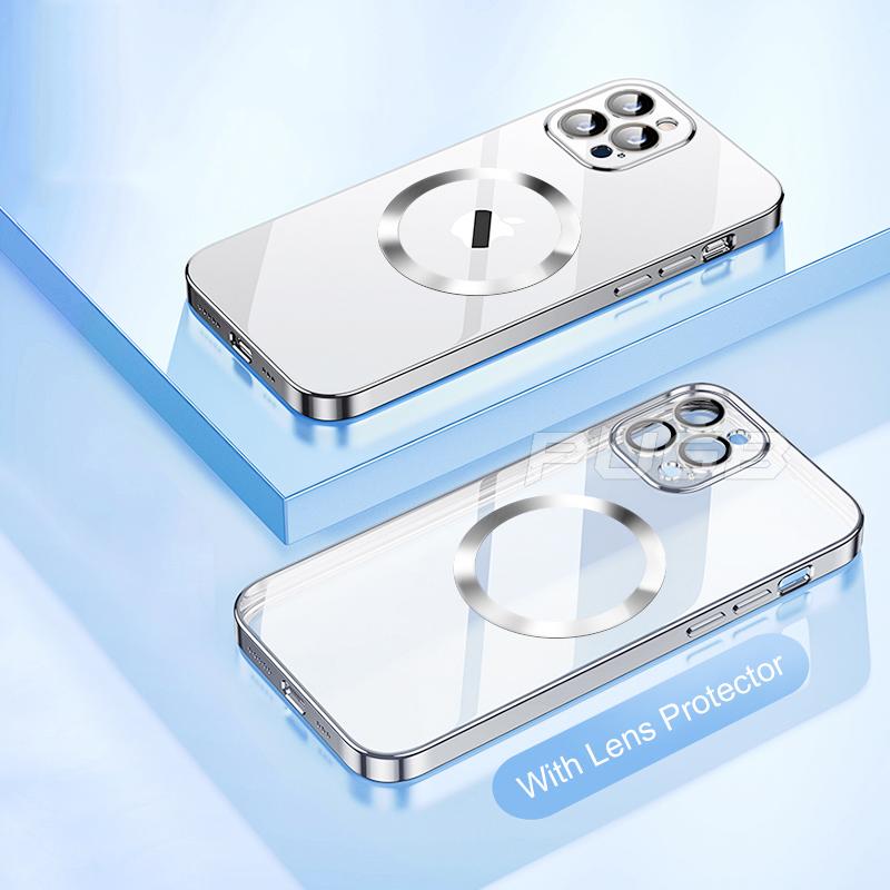 Transparent  Silicone Magnetic Case For iPhone