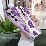 Purple Flower Phone Case For Samsung