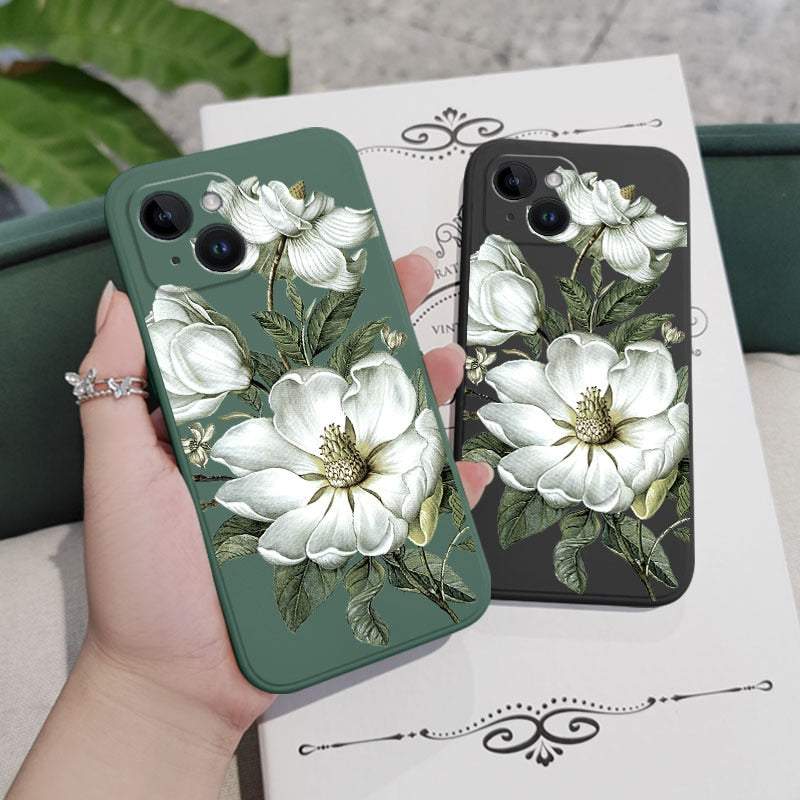 Wild Flowers Silicone Case For iPhone